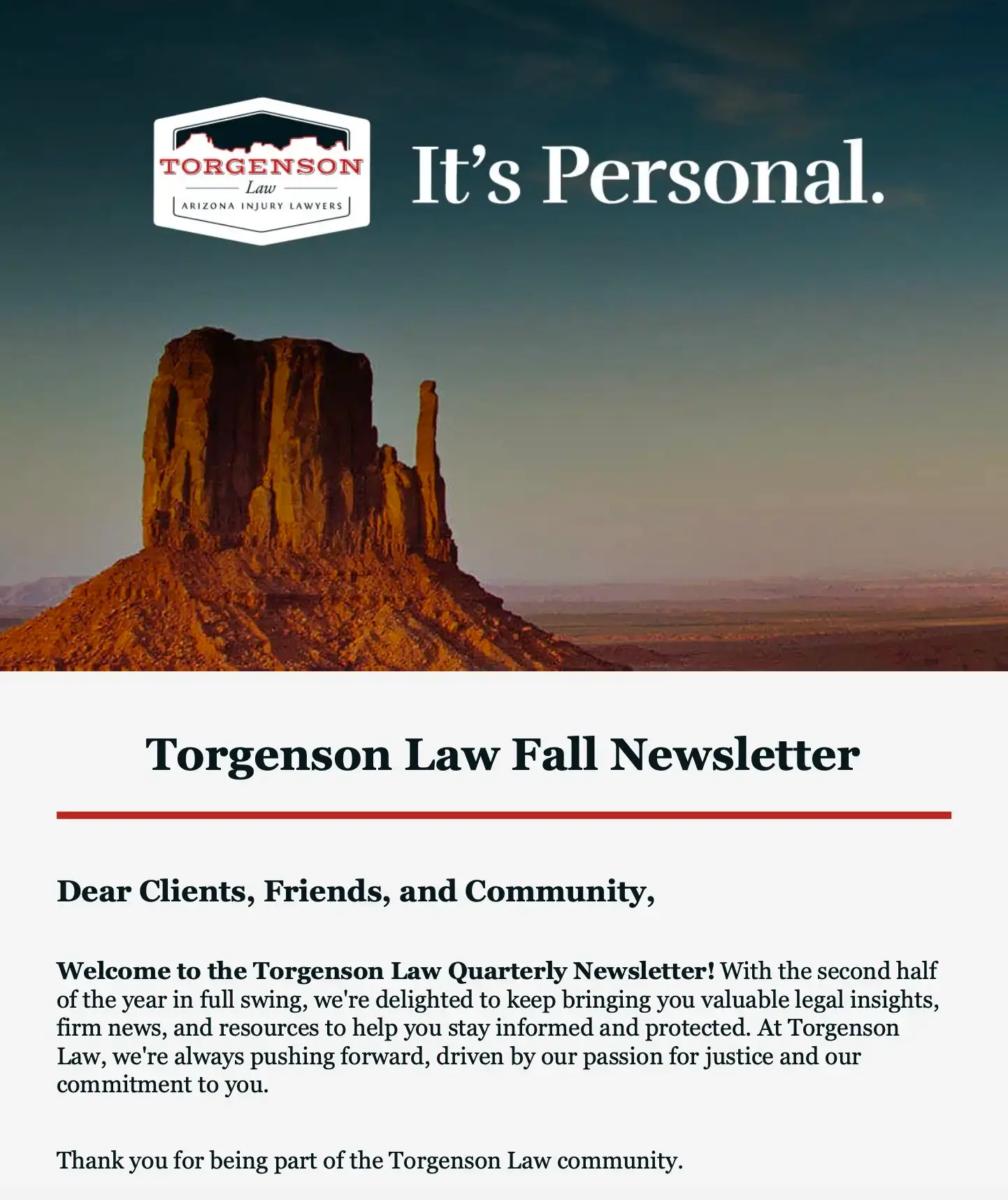Torgenson Quarterly Newsletter