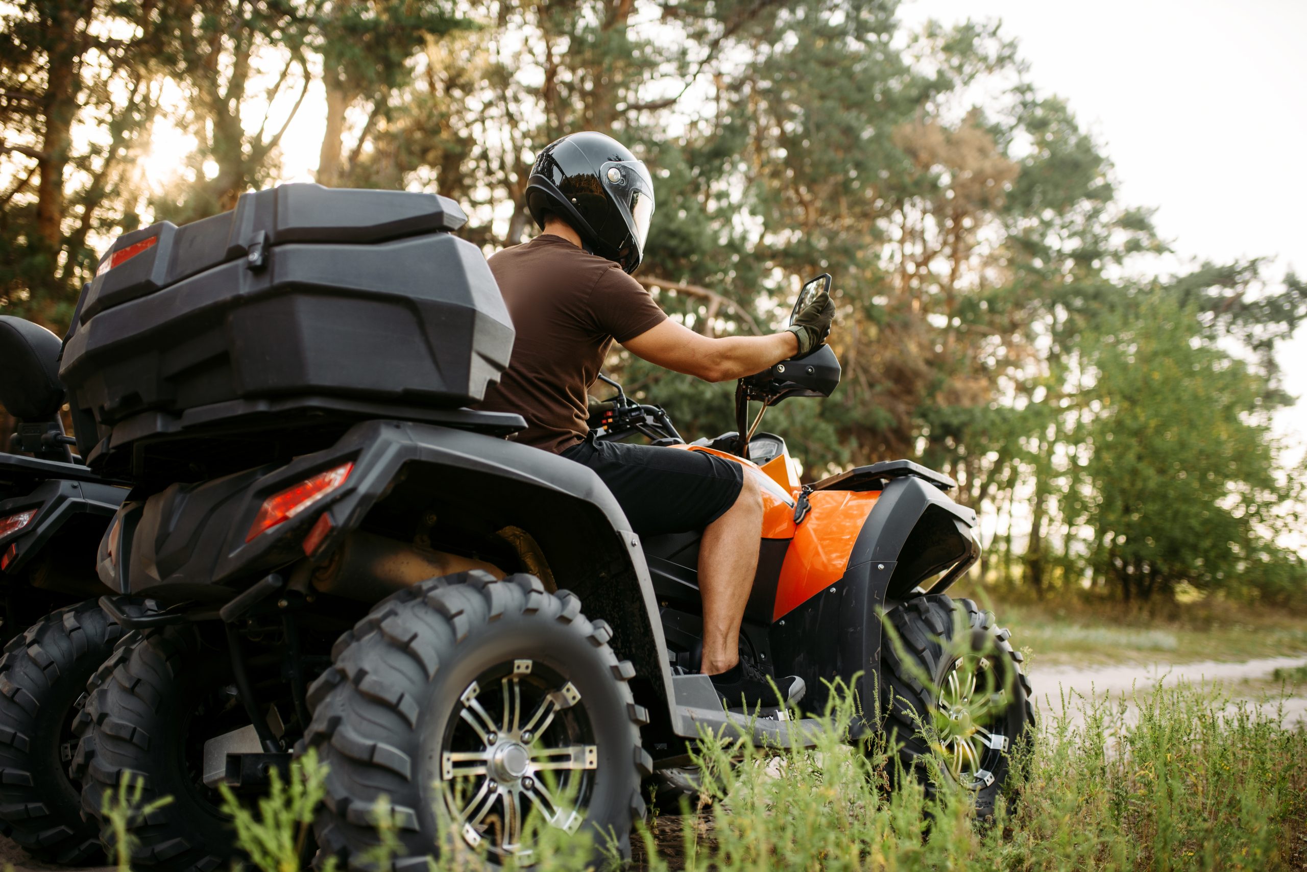 atv riding laws arizona ATV rider pulled over on the side of a trail